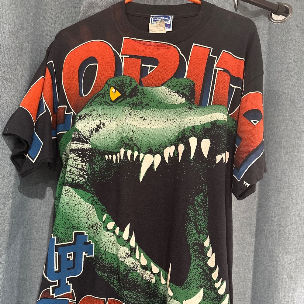 Retro Florida Gator T Shirt with oversized letters